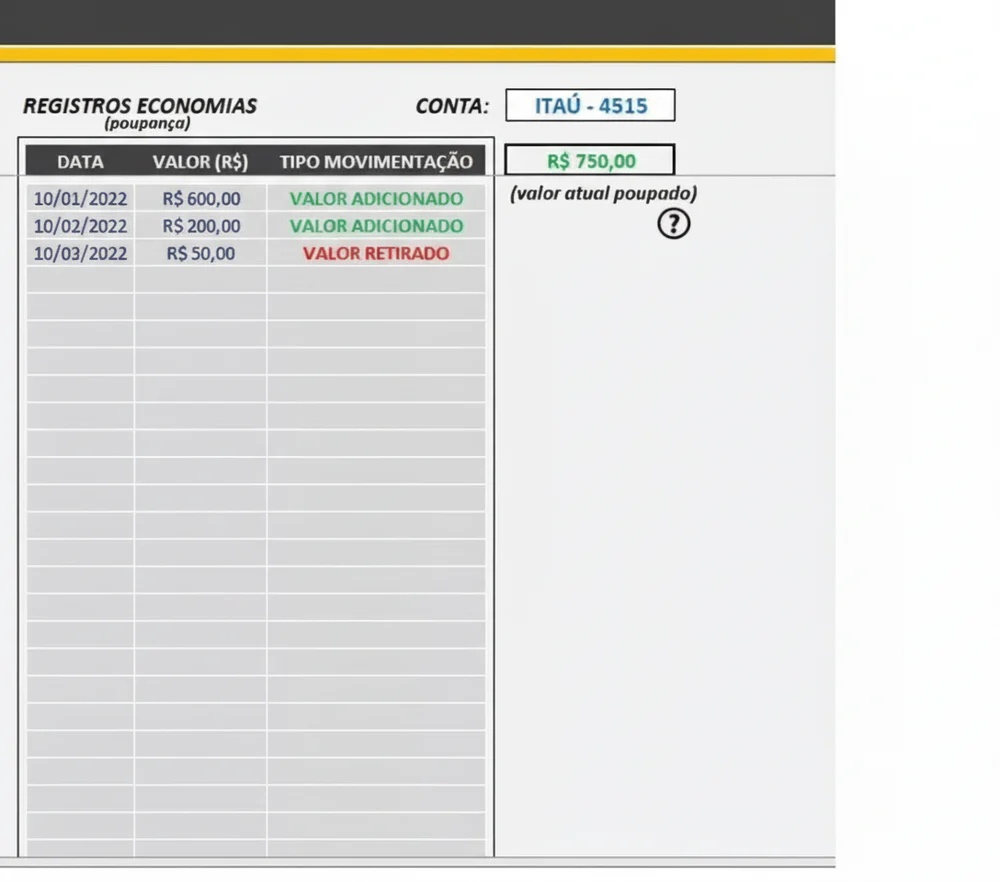 Planilha Finanças Pessoais e Gráficos