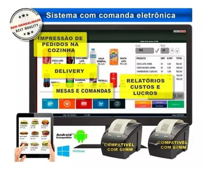 Sistema Gestão Para Pizzarias Lanchonetes Bares Restaurantes