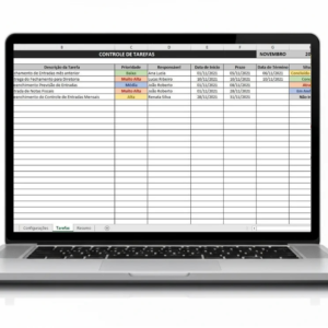 Planilha Controle De Tarefas + Cronograma De Atividades