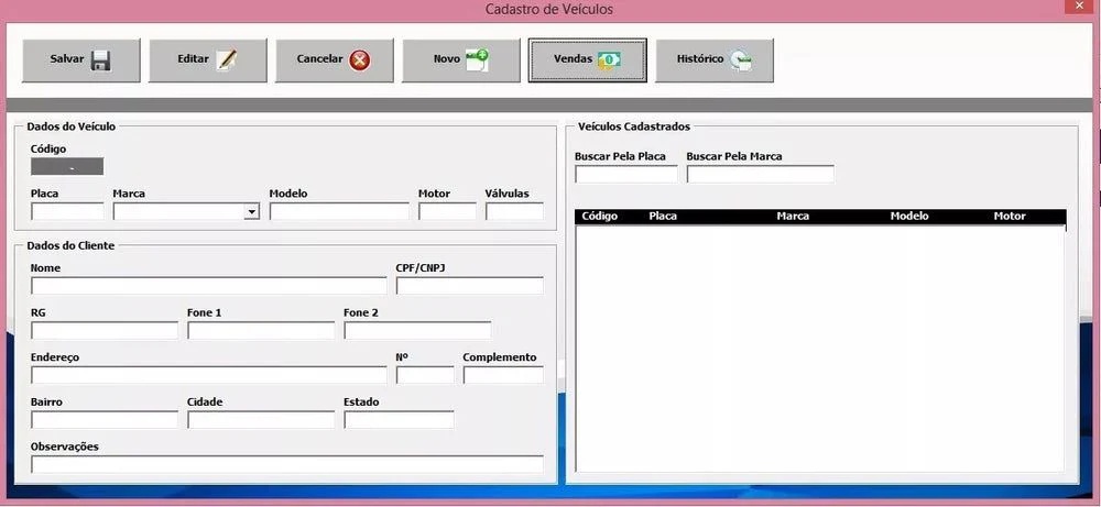 Sistema Para Oficinas Mecânicas Feito Em Excel