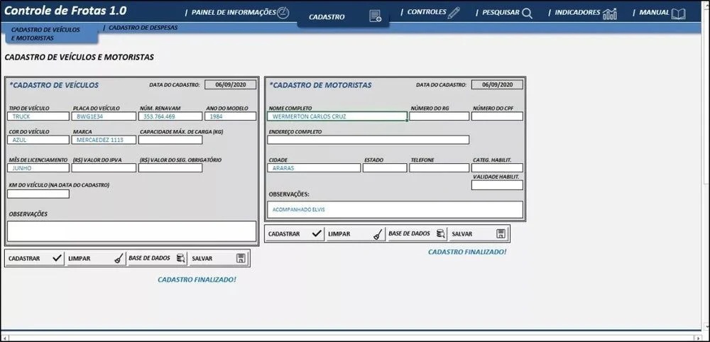 Planilha De Gestão Para Transportadoras