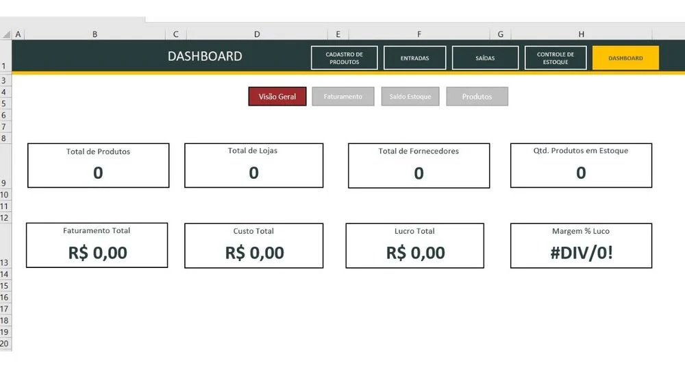 Planilha Para Distribuidoras Entrada E Saída E Fluxo De Caixa