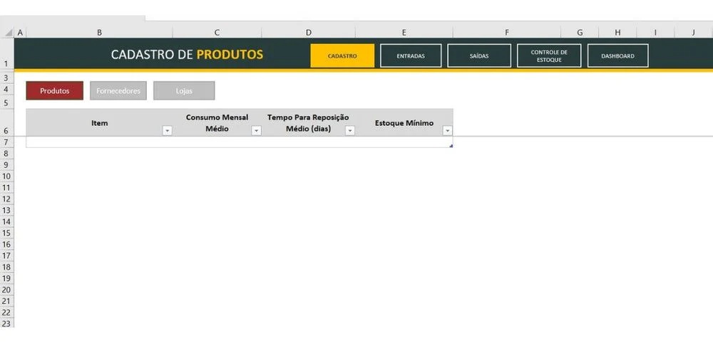 Planilha Para Distribuidoras Entrada E Saída E Fluxo De Caixa