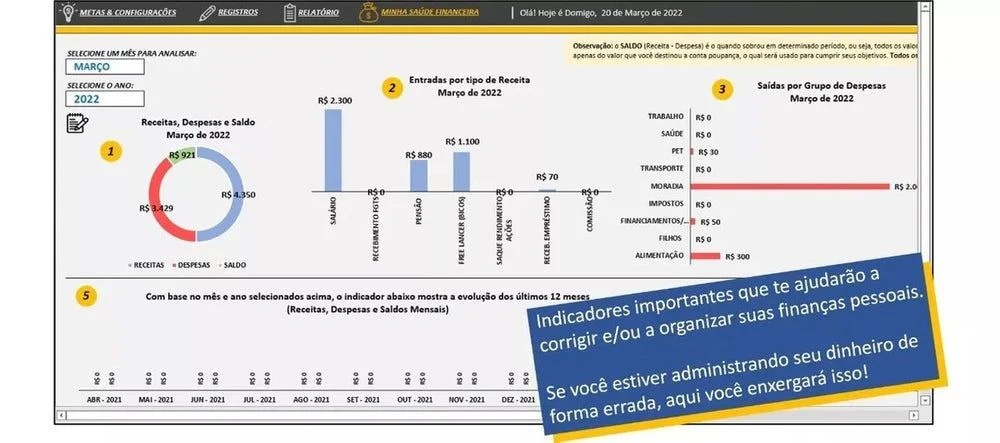Planilha Controle Financeiro Doméstico