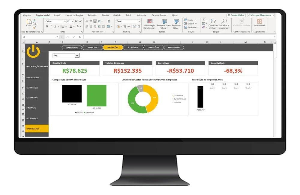 Planilha De Negócios Para Pet Shop/Business