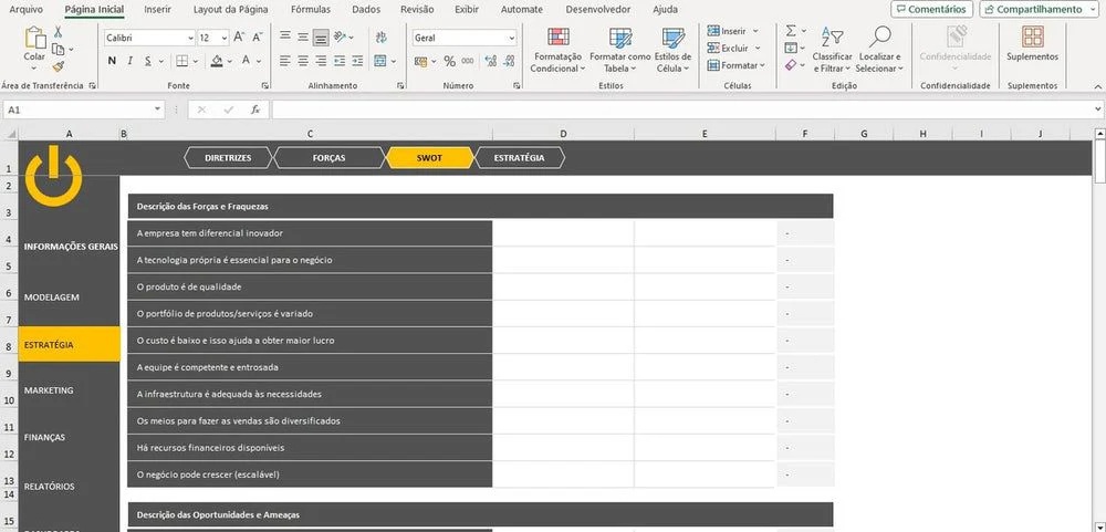 Planilha De Negócios Para Pet Shop/Business