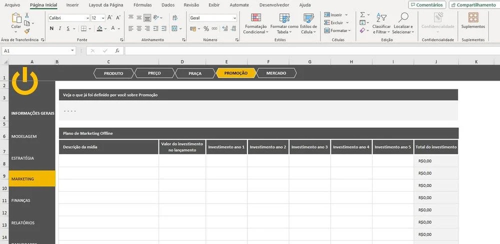 Planilha De Negócios Para Pet Shop/Business