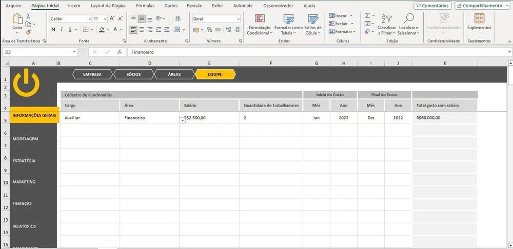 Planilha De Negócios Para Pet Shop/Business