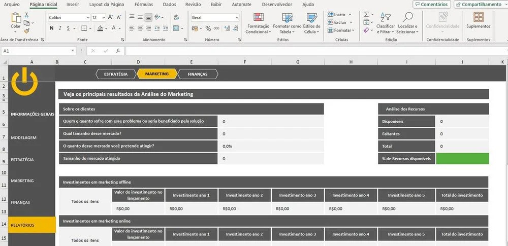 Planilha De Negócios Para Pet Shop/Business