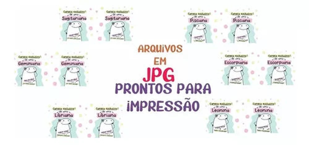 Pacote Arquivos Digitais Impressão Bento Flork Signos