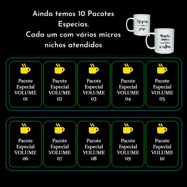 Exclusivo Pack 100 Mil Artes Para Sublimação Canecas