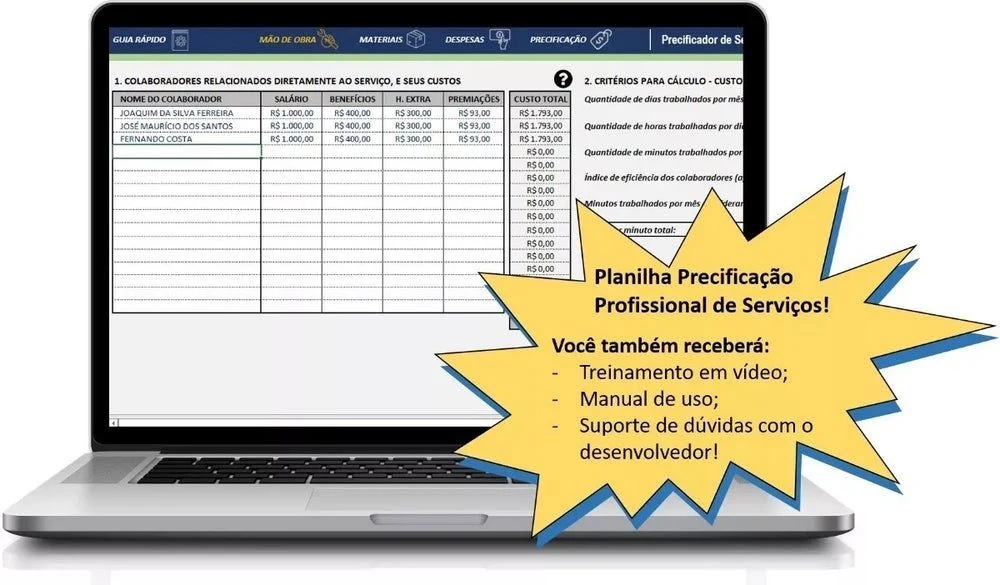 Planilha Orçamento De Serviços (obras, Manutenções Etc)