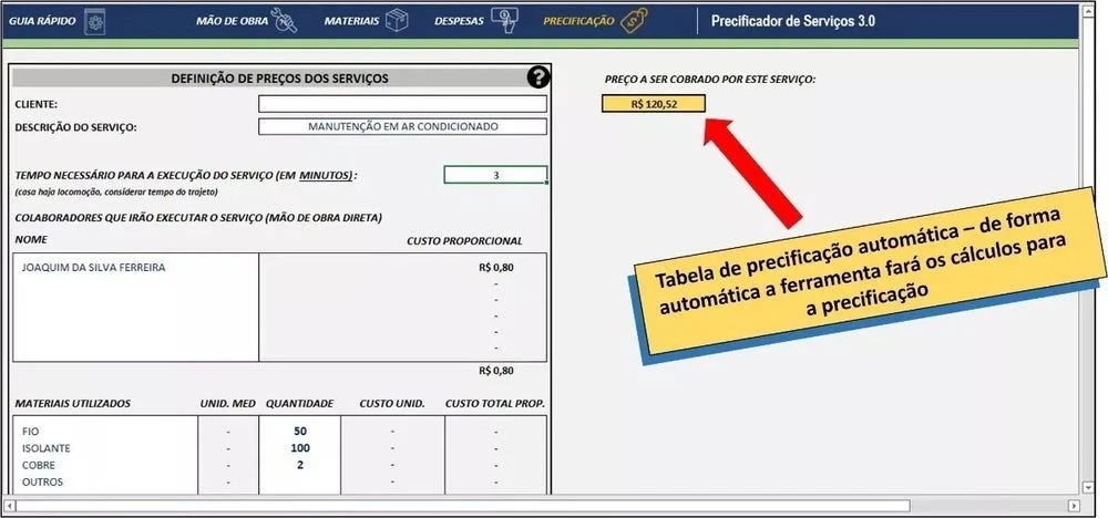 Planilha Orçamento De Serviços (obras, Manutenções Etc)