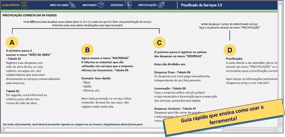 Planilha Orçamento De Serviços (obras, Manutenções Etc)