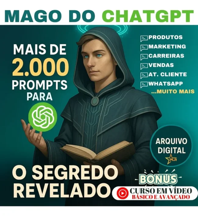 Curso Chatgpt + 2000 Prompts Prontos | Chat Gpt Ia Em Alta (v1)