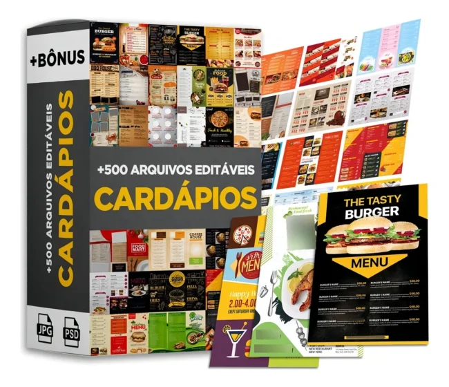 Pack De Cardápios Editáveis Canva