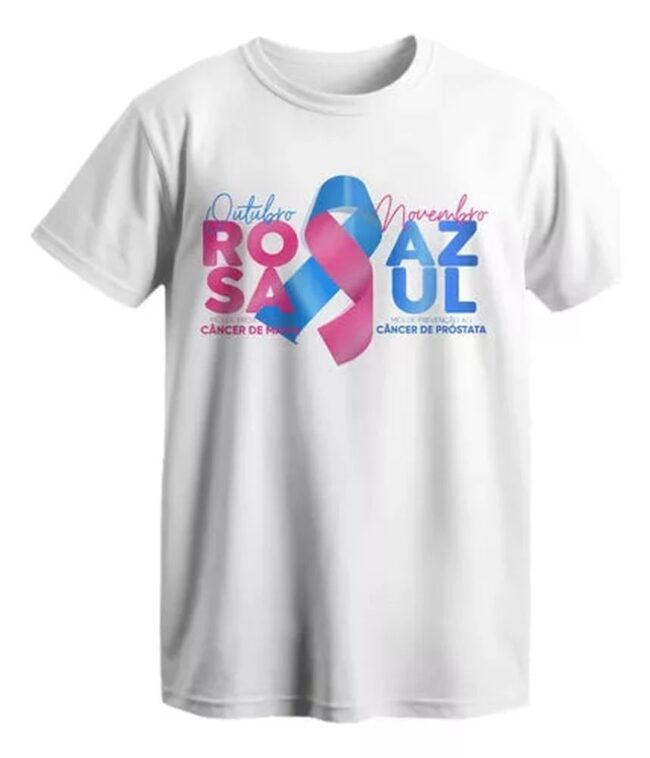 Kit De Artes Editável Outubro Rosa E Novembro Azul Camisetas