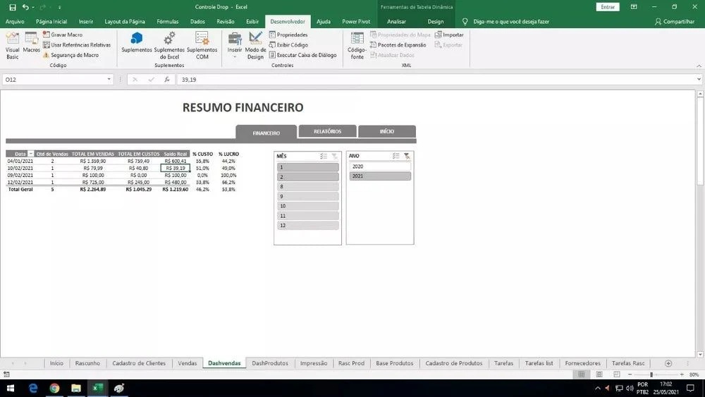 Planilha Para Controle Dropshipping