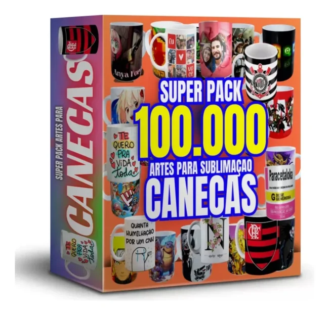 Mega Pack 25.000 Artes Para Canecas Sublimação + Bônus
