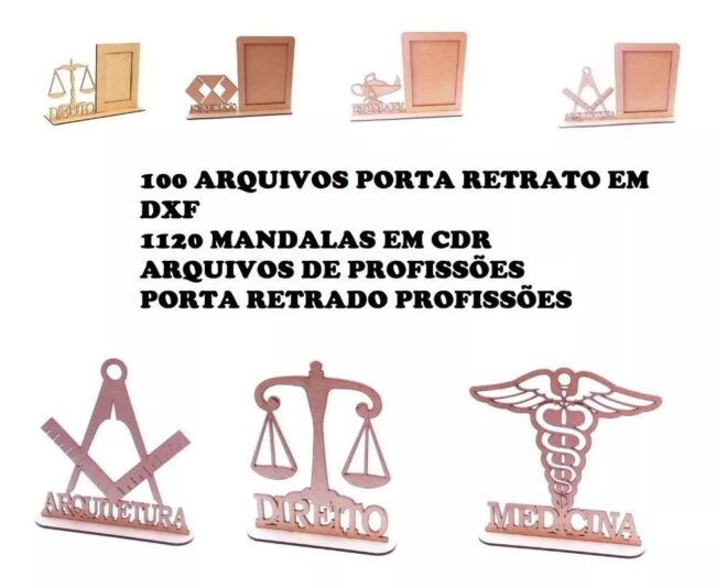 Pacote Vetores Porta Retrato Mandalas Profissões