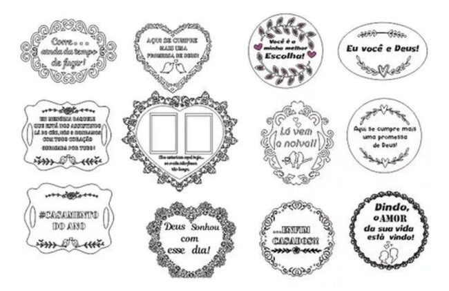 Vetor Placa Decorativa Para Casamento – Cnc – Laser / Router