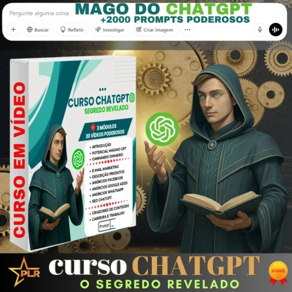 Curso Chatgpt + 2000 Prompts Prontos | Chat Gpt Ia Em Alta