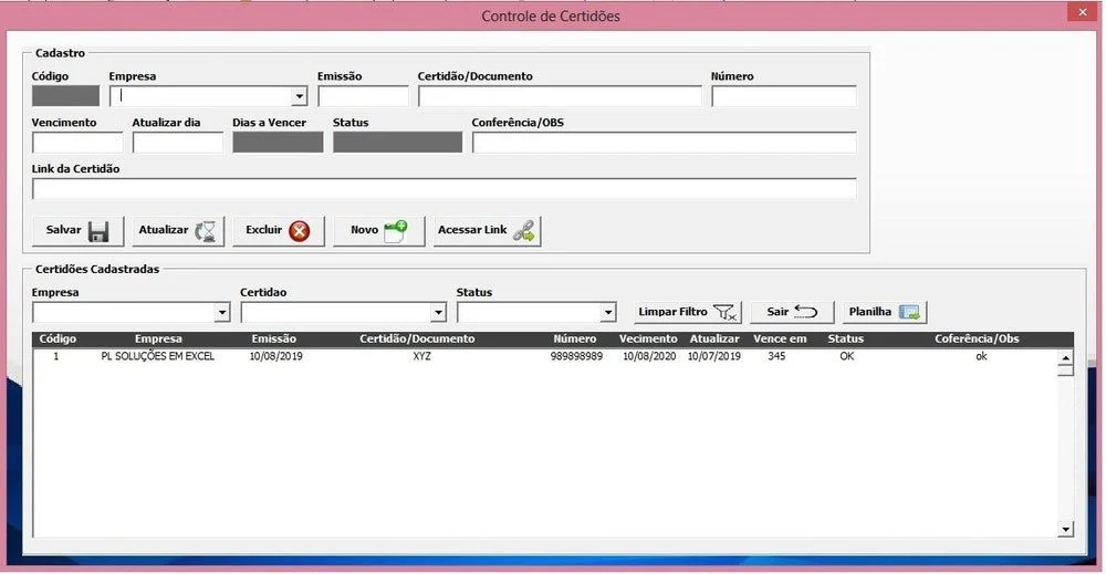 Sistema De Controle De Licitações E Certidões + Cot. De Preços