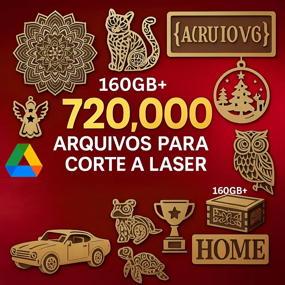 Pacote 720 Mil Vetores Arquivos Corte Laser Mdf, Router, Cnc