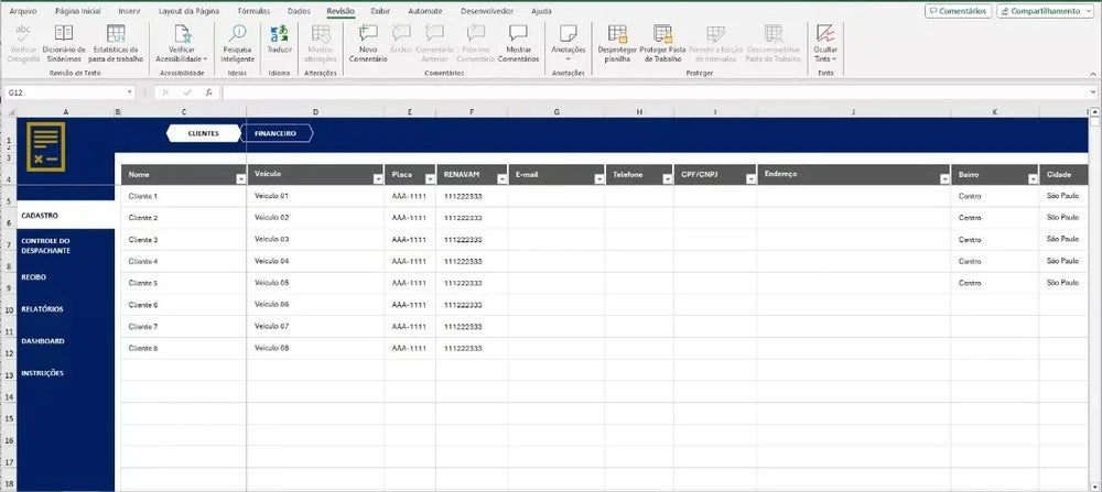 Planilha Para Despachante Em Excel