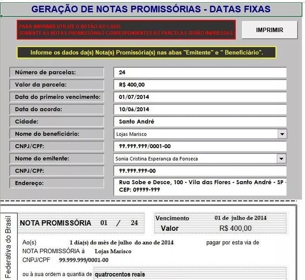 Sistema Notas Promissórias