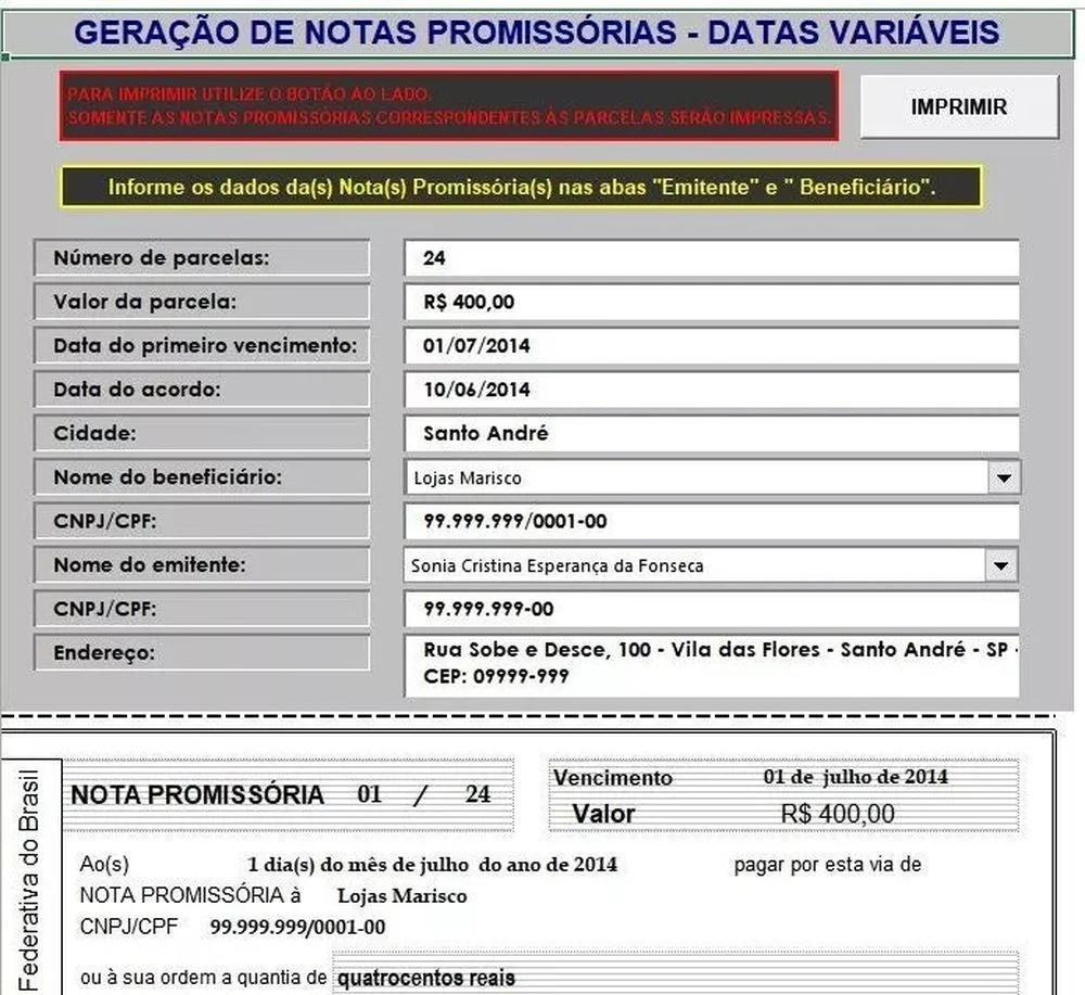 Sistema Notas Promissórias