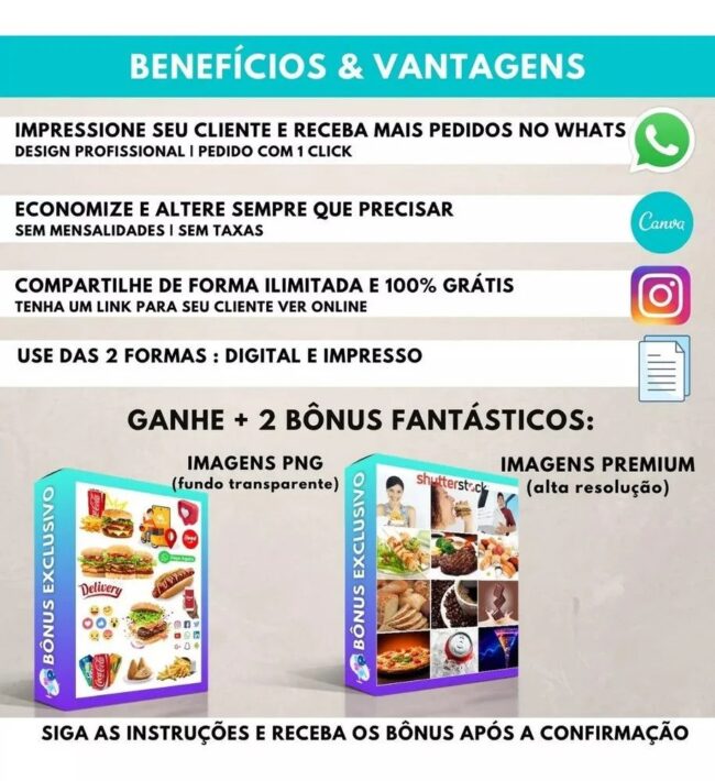 Cardápio Digital Lanchonete/ Pizzaria (Editável No Celular)