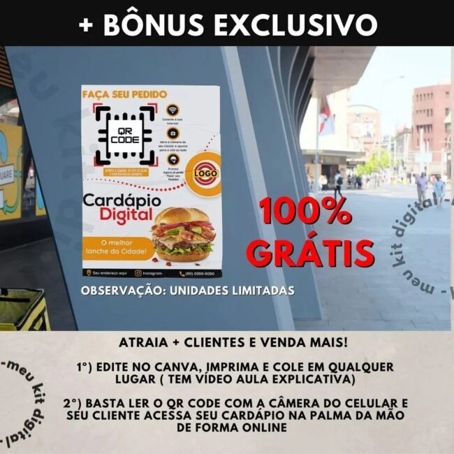 Cardápio Digital Lanchonete/ Pizzaria (Editável No Celular)