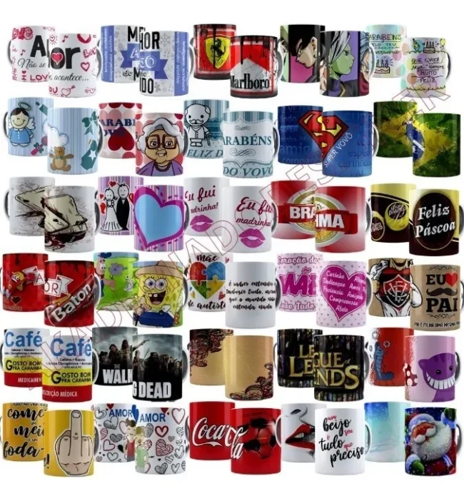 Pack 99 Mil Artes Para Sublimação Canecas 80+ Temas 2023