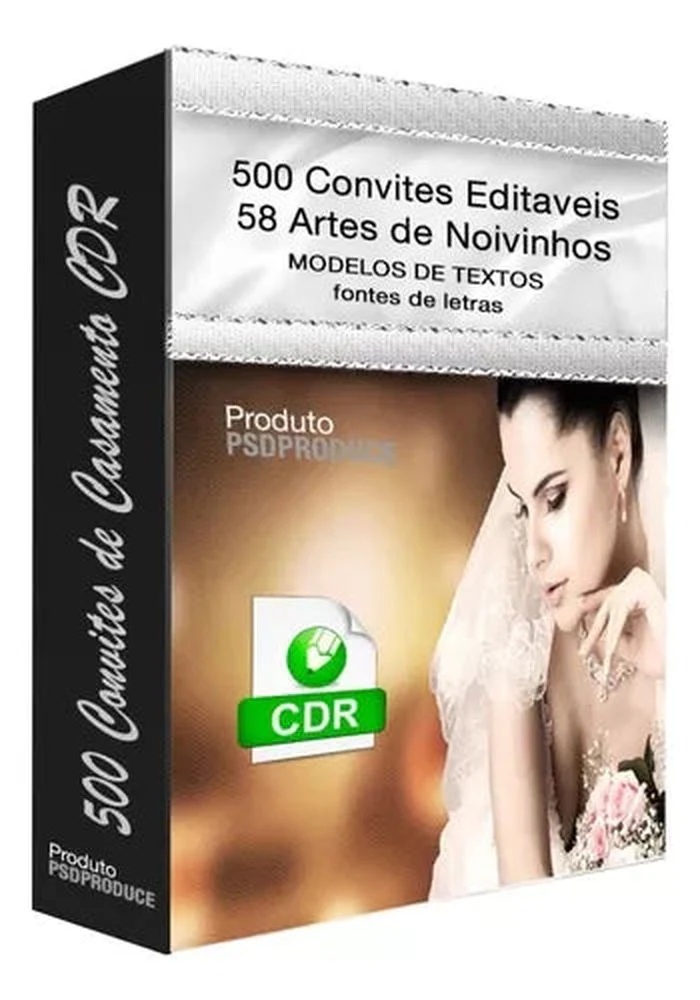 Pack 500 Vetores Convite De Casamento + 58 Artes De Novinhos