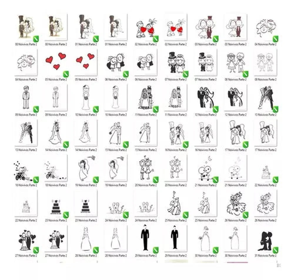 Pack 500 Vetores Convite De Casamento + 58 Artes De Novinhos