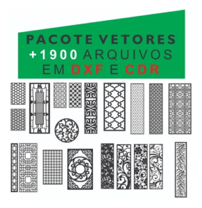Painéis Decorativos +1900 Arquivos Vetores Dxf Cnc Laser