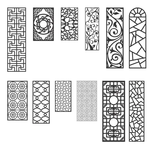 Painéis Decorativos +1900 Arquivos Vetores Dxf Cnc Laser