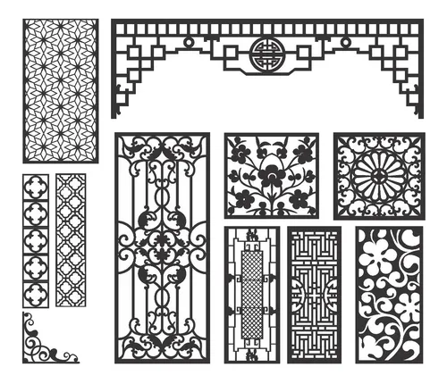 Painéis Decorativos +1900 Arquivos Vetores Dxf Cnc Laser