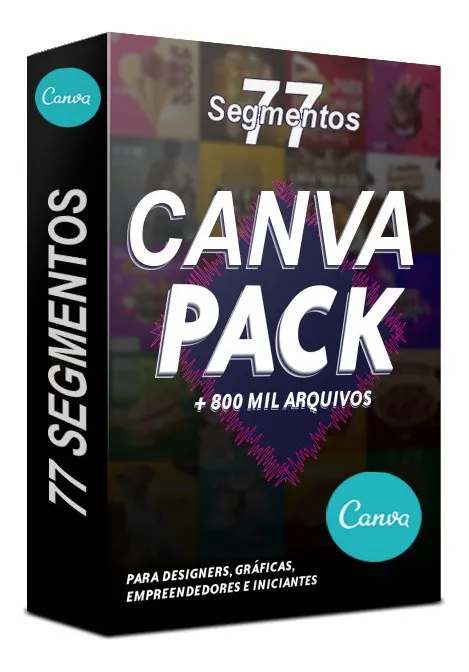 Pack Canva Artes Editáveis 77 Segmentos