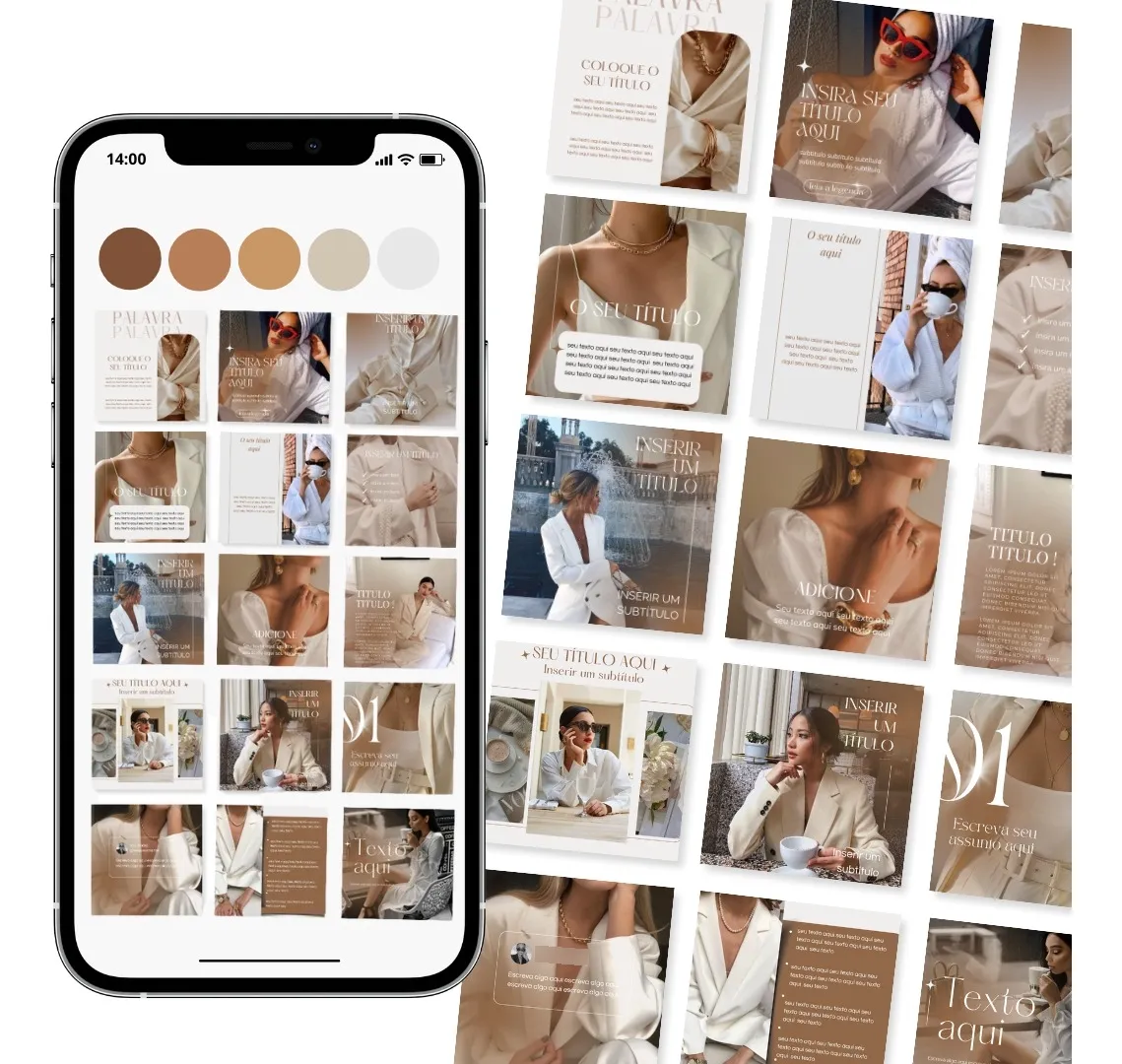 1000 Templates Pack Canva Design Sofisticado Instagram Feed