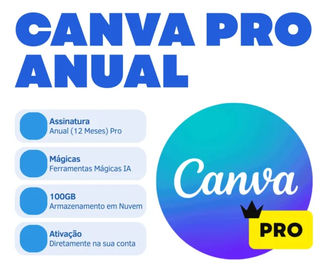 Canva Pro Anual + Bônus