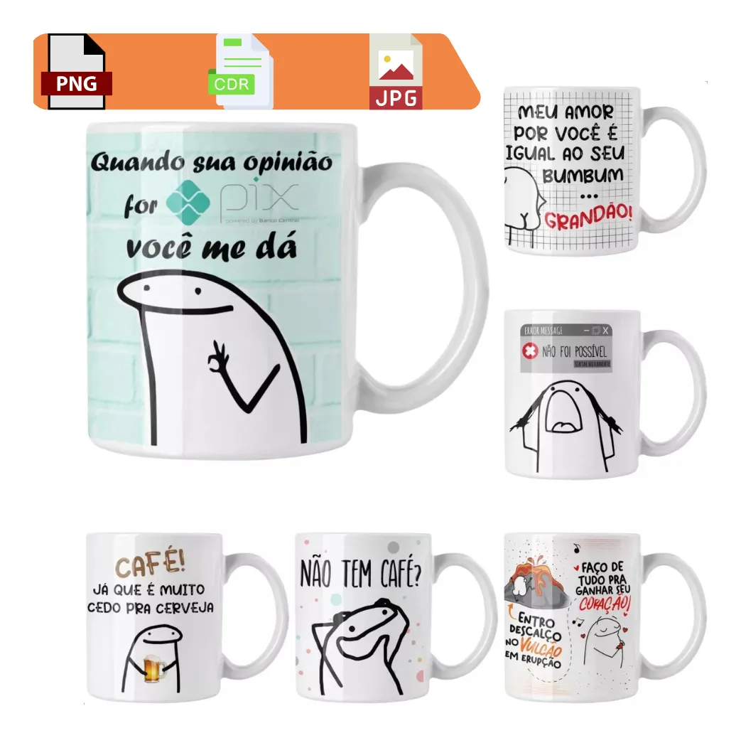 Pack De Artes Flork Bento +3000 Artes Para Canecas