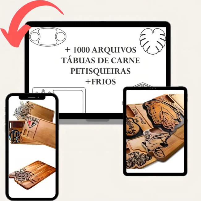 MEGA Pack com Vetores CNC Tábua Petisqueira Router Cnc Digital