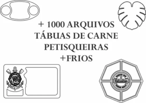 MEGA Pack com Vetores CNC Tábua Petisqueira Router Cnc Digital