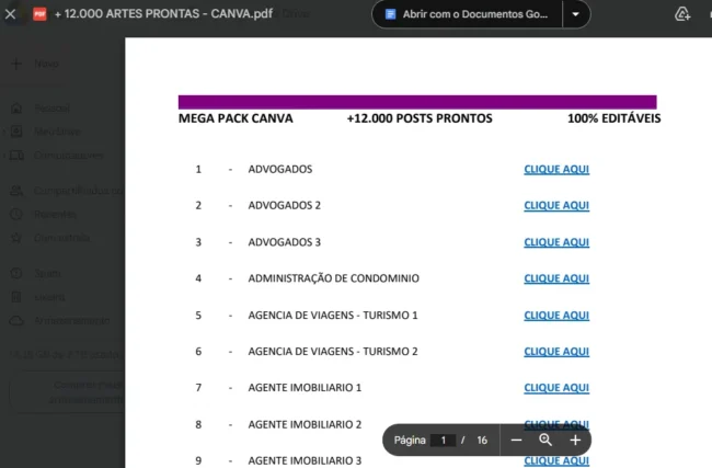 Pack Arquivos Editáveis Canva 12.000 Posts + 500.000 Bônus