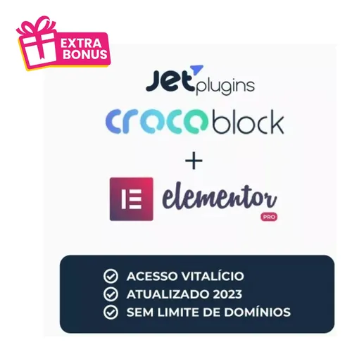 Plugins Crocoblock + Elementor Pro (atualizado 2025) + Bônus