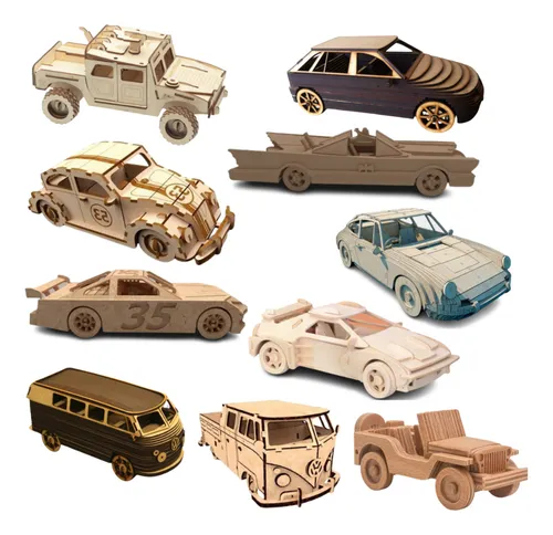 Vetores Carros Corte Laser Arquivos Veículos Mdf + Brindes