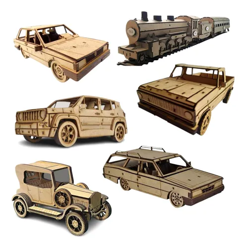 Vetores Carros Corte Laser Arquivos Veículos Mdf + Brindes