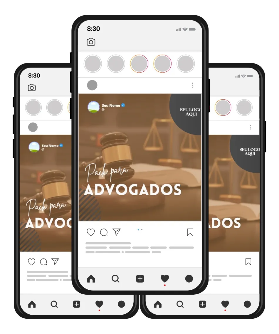 Pack 185 Artes P/ Advogados Advocacia - Editáveis No Canva